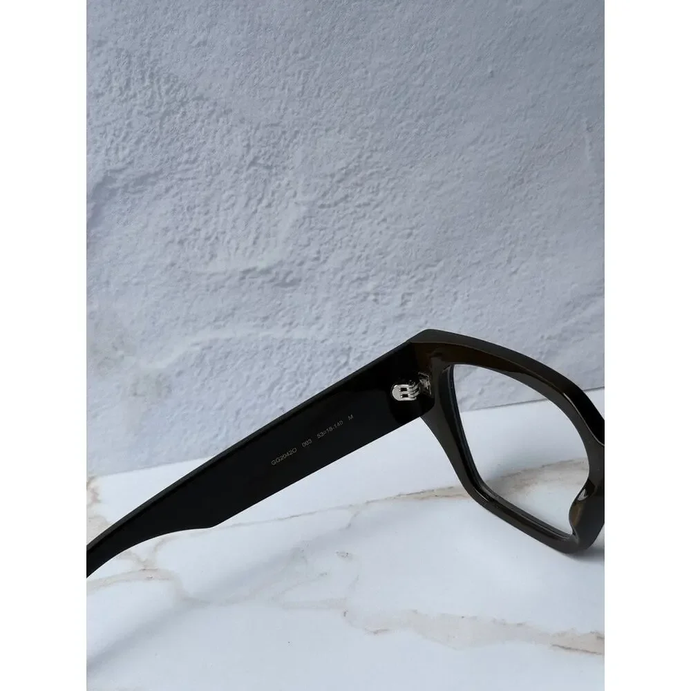 NEW Gucci GG2042O Brown Oversized Square Eyeglasses Frames